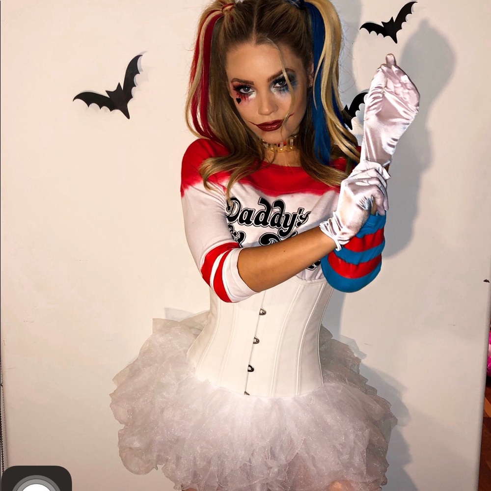 Woman’s white corset